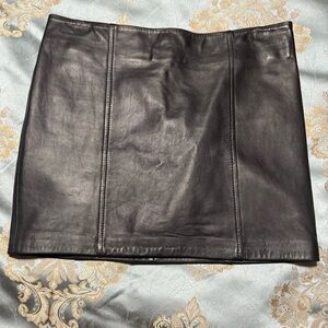 NWOT! Love Leather Black Leather Mini Skirt -XS
